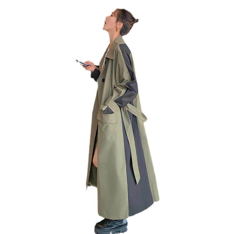 Long Over-the-Knee Trench Coat Plus Size Loose Tall Jacket