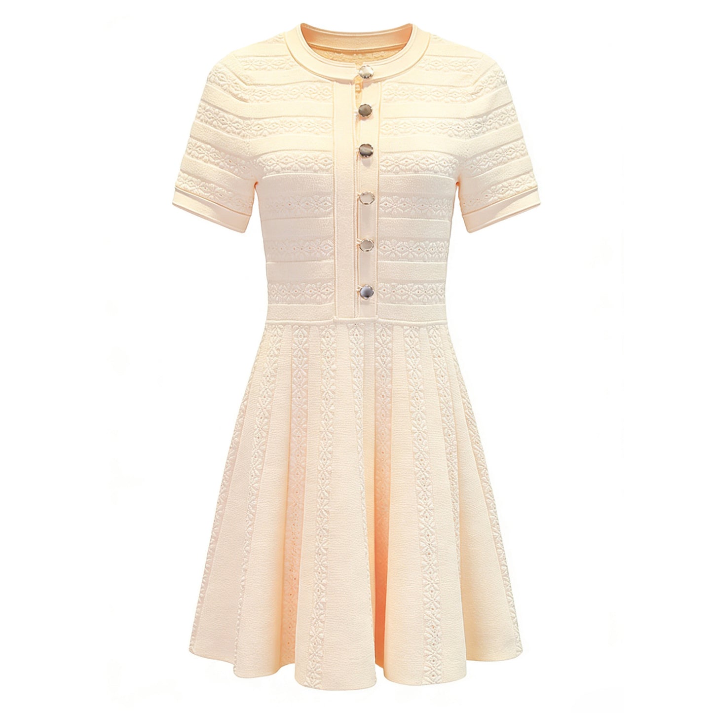 Hollow Slim  Crew Neck dress