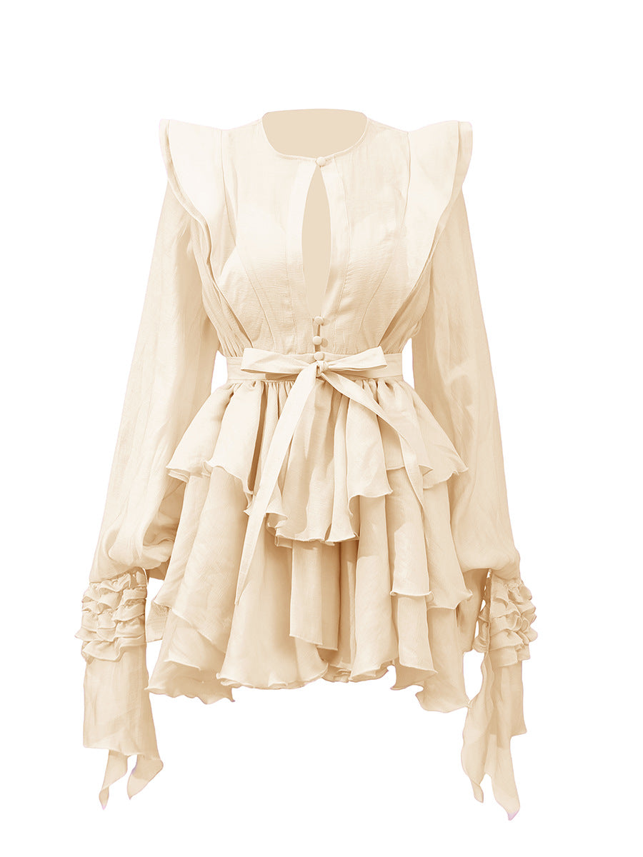 Belted Frill Dress