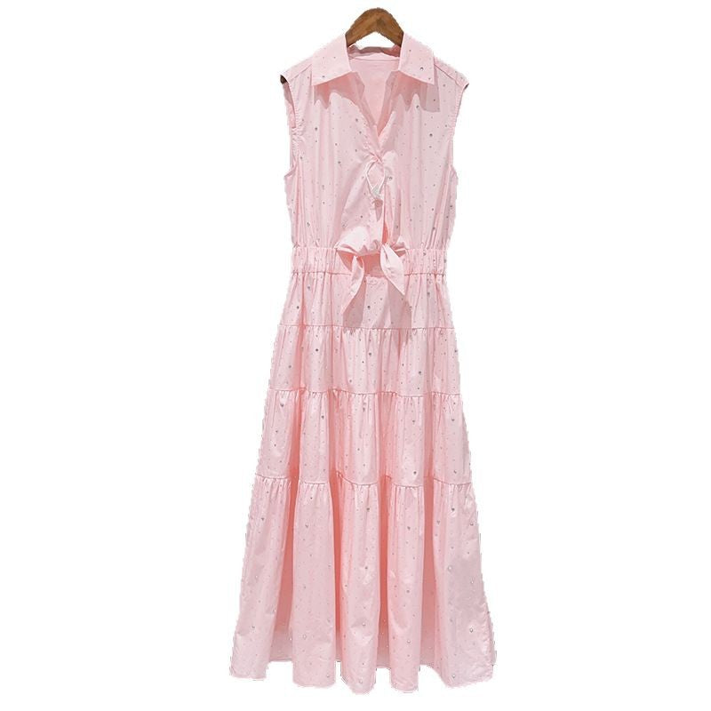 Waist Polo Neck Dress