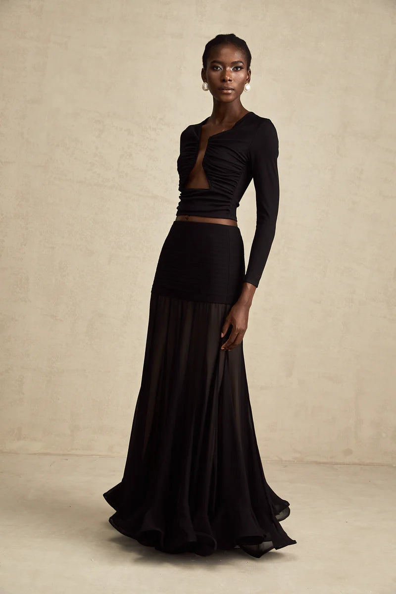 Anaïs Black Open-Front versammelte sich oben