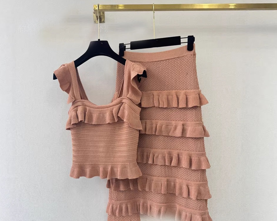 Skirt Vest Set