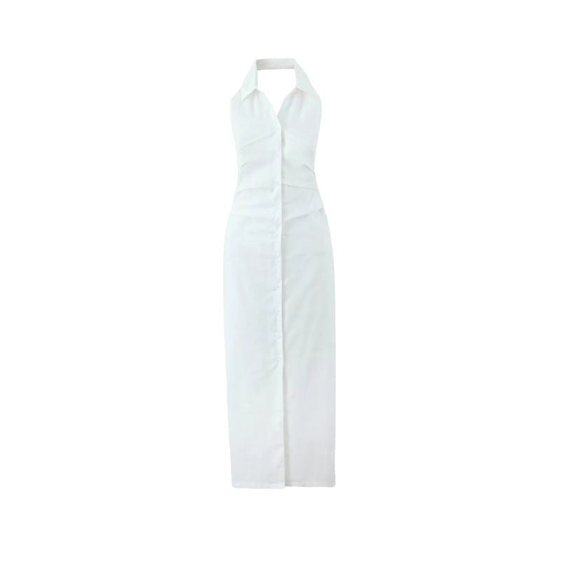 Robe sans suspension nojoud halterneck