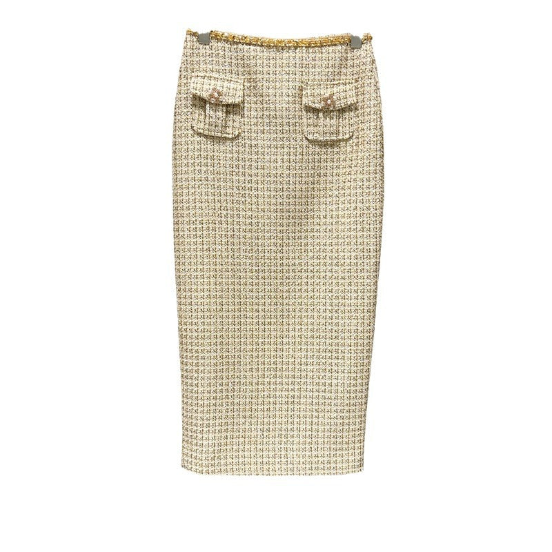 Diamond Buckle Hip Skirt Set