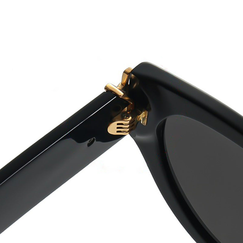 Retro Grooved Acetate Sunglasses