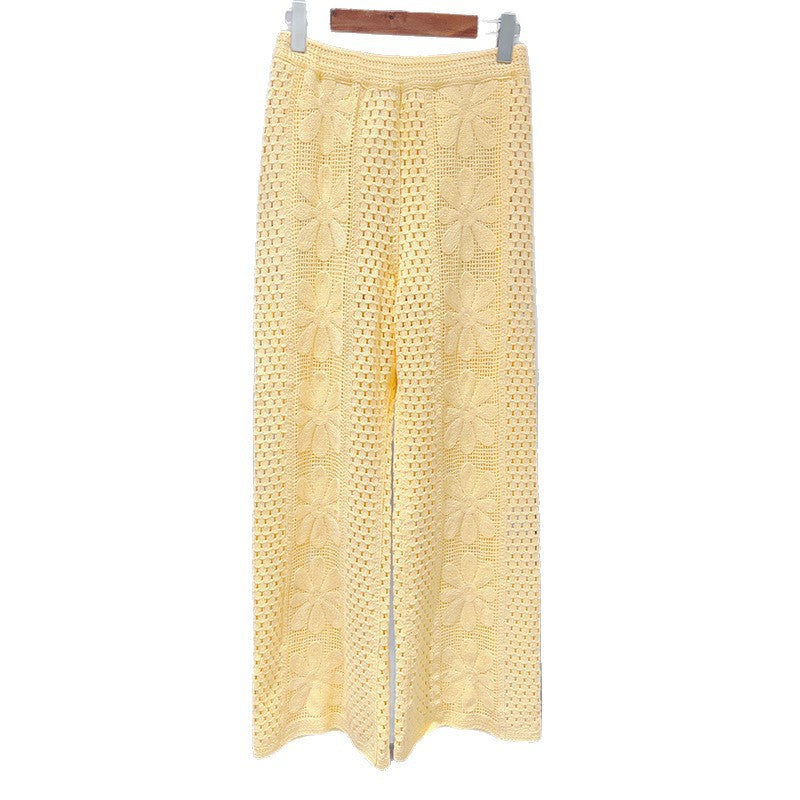 Flower Round Neck Sleeveless Shirt Pants Set