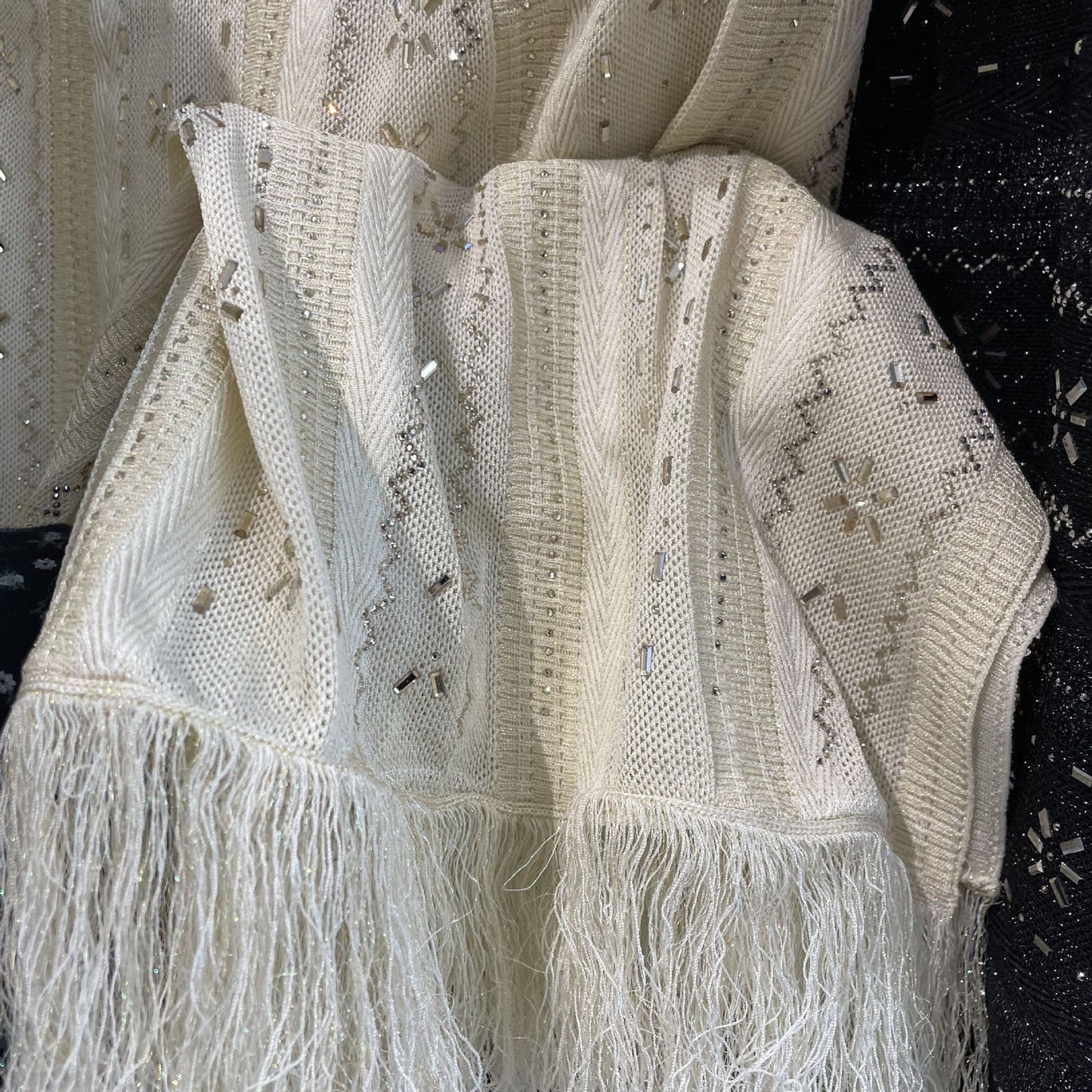 Short Sleeve Cardigan + Tassel Skirt Two-Piece Set