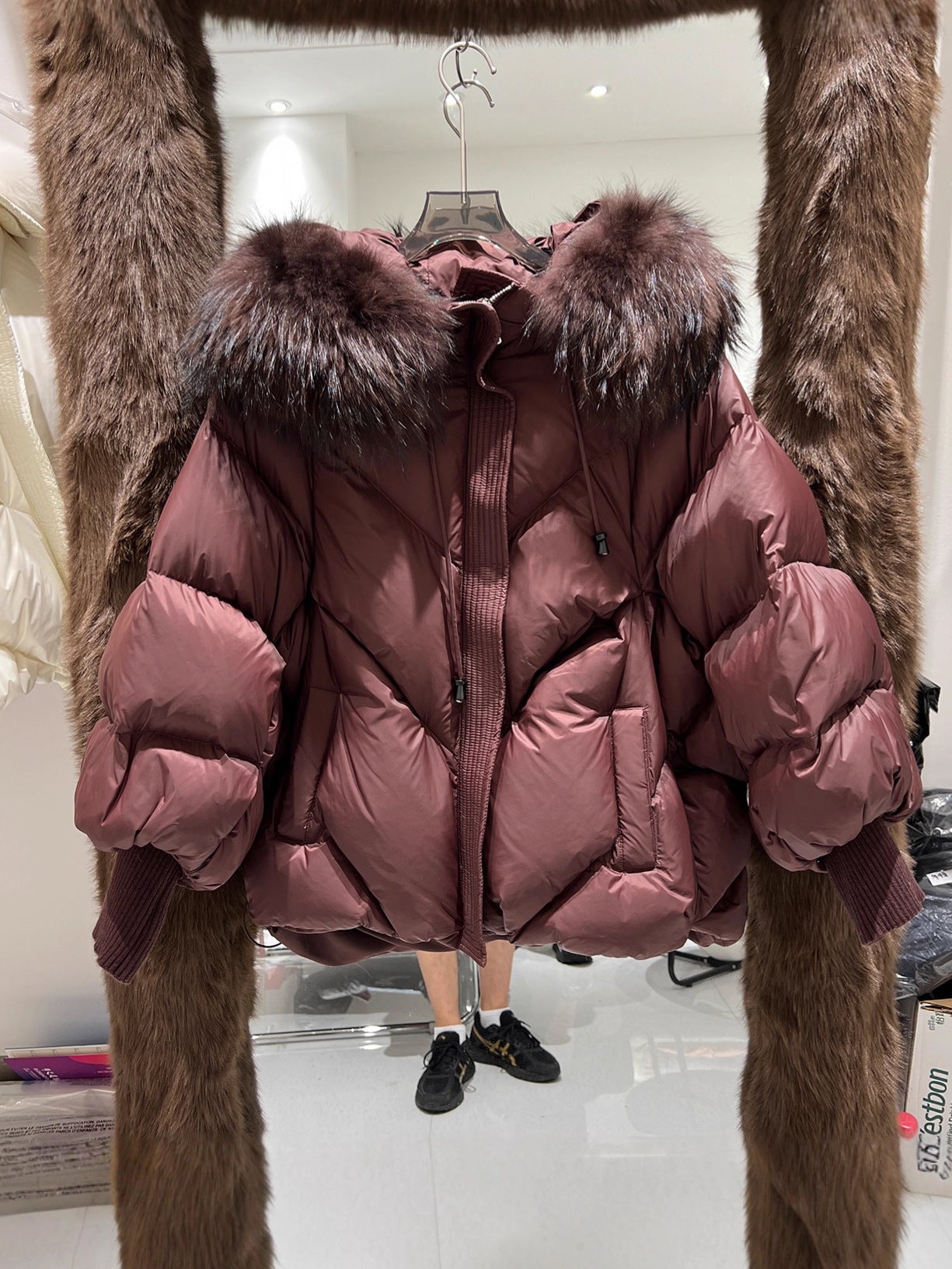 Loose thickened fashion duck down jacket
