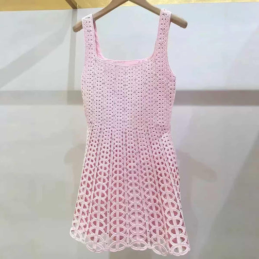 Openwork Knitted mini dress