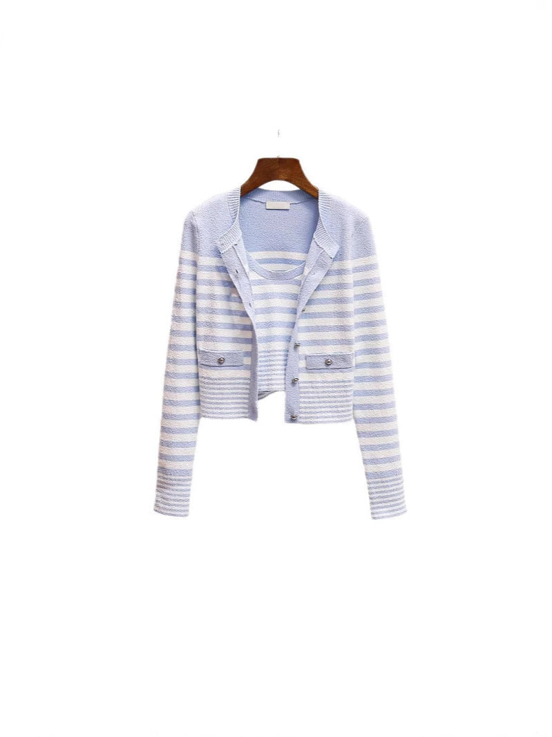 Palma striped knitted set