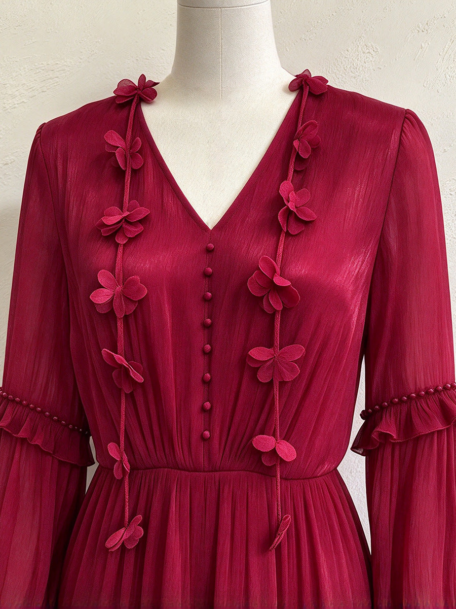 Ruby Blossom Maxi Dress