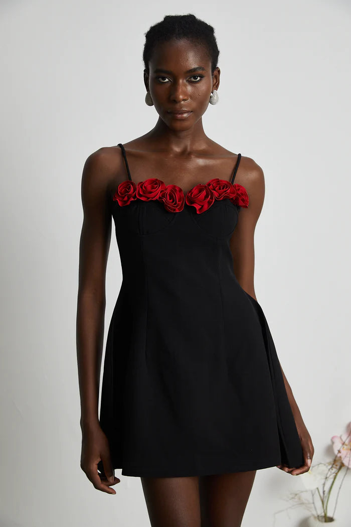 pauline mini dress Pauline faux-flower mini dress – PALMA PARIS