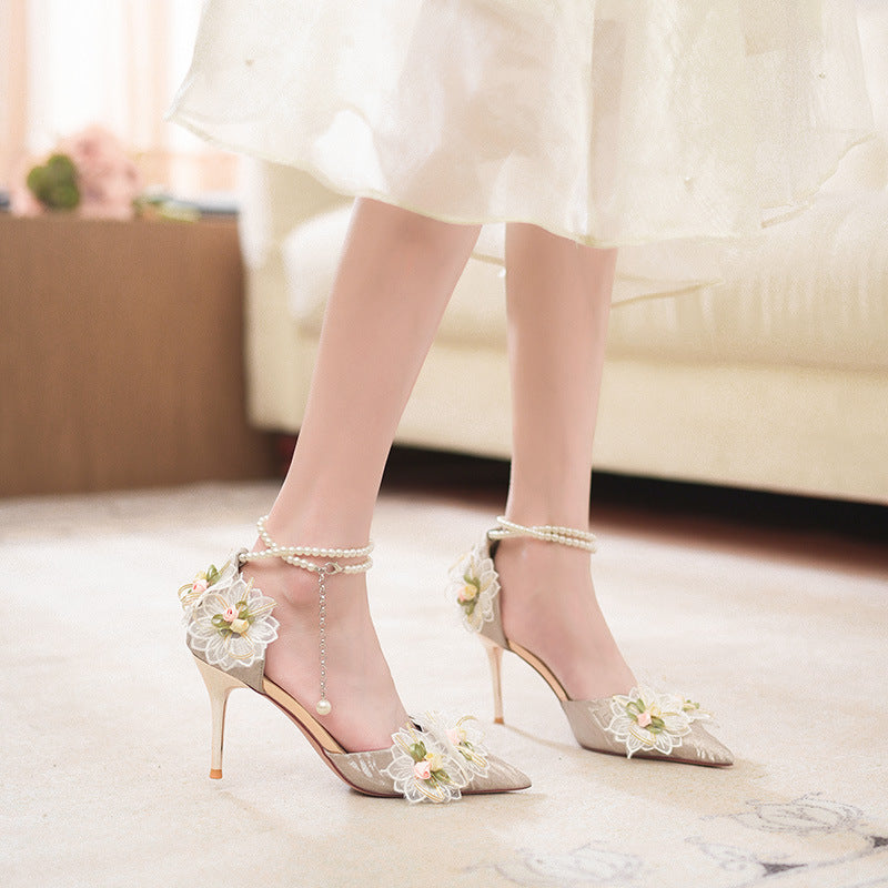 Lady Banquet Bridesmaid Shoes High Heels