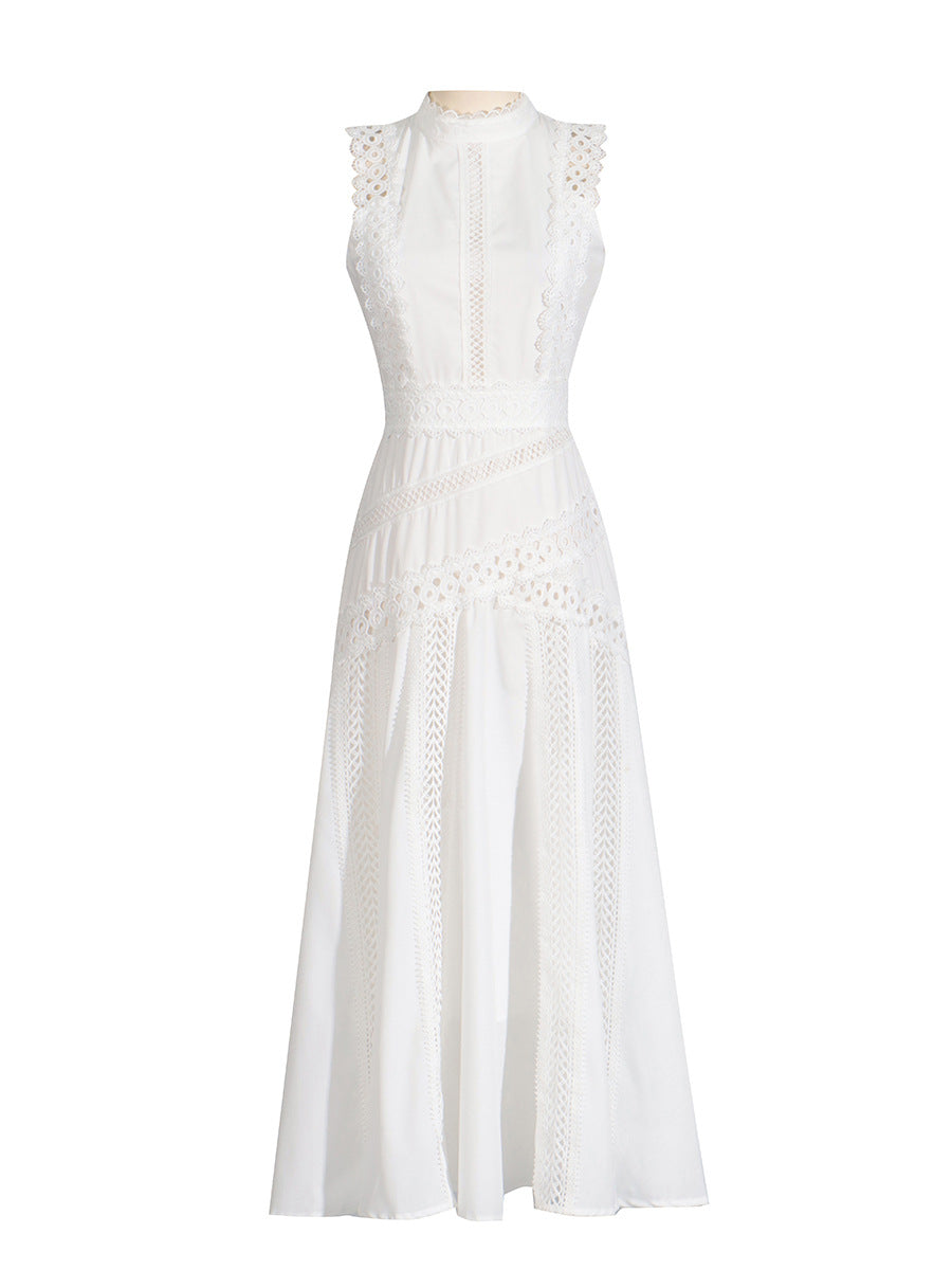 Lace spliced  dress