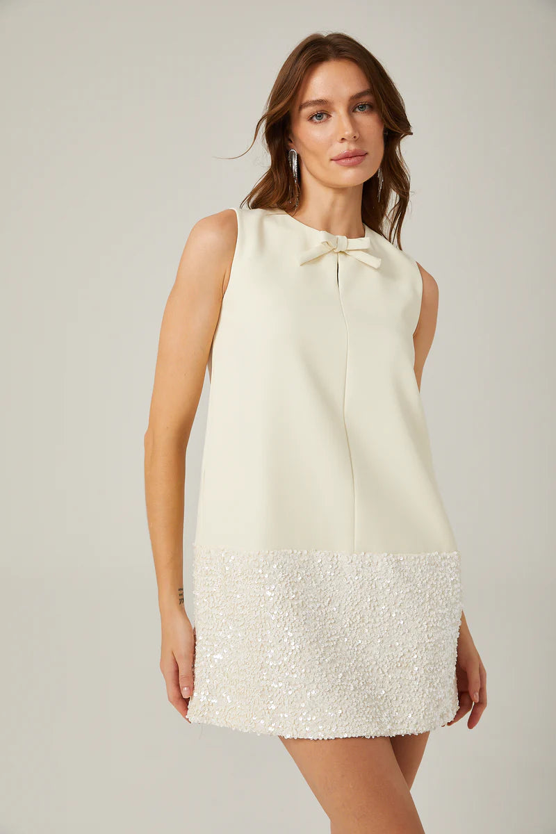 Aïda Mini robe à paillettes sans manches