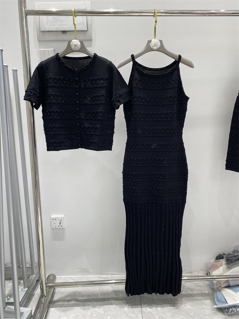 Three-Piece Set for Women with Heavy Beading