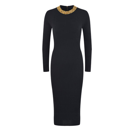 Celebrity temperament knitted dress