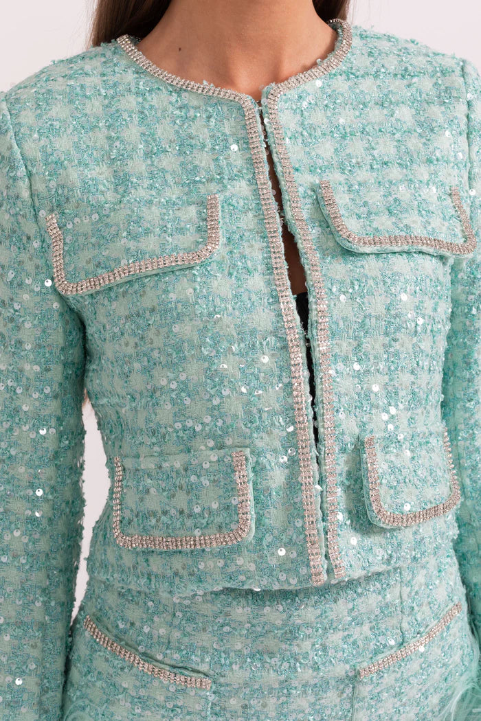 Sparkling 2 Piece Co-Ord - Mint Green