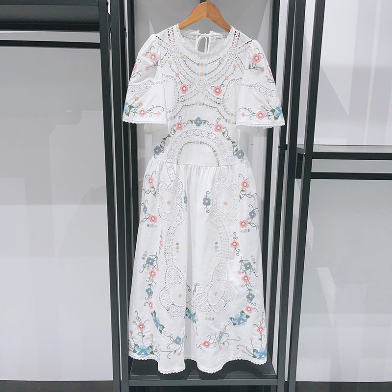 Crew Neck Short Sleeve Dress