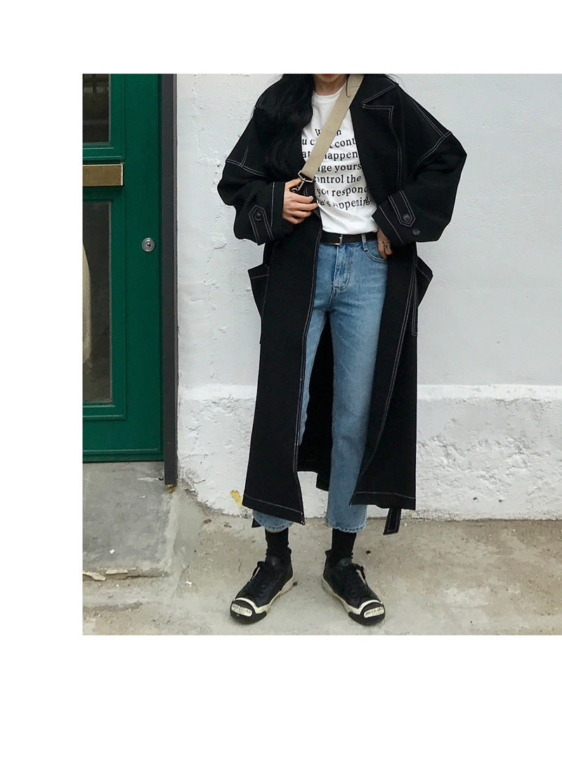 Over-the-Knee Black Coat