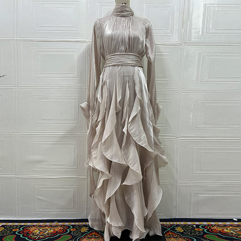 Ruffled slim dress new
