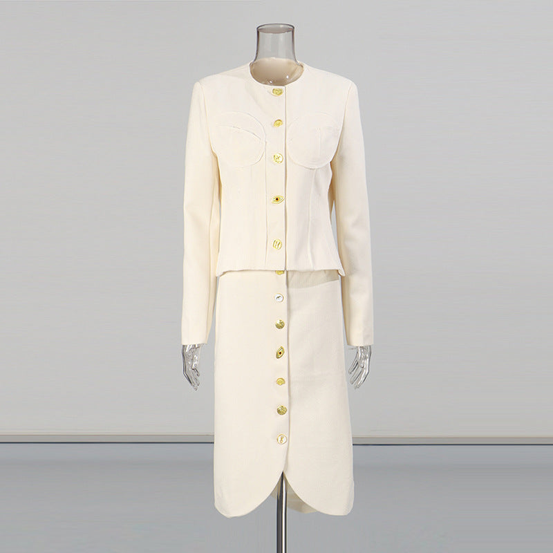 Coco Cream Skirt Suit