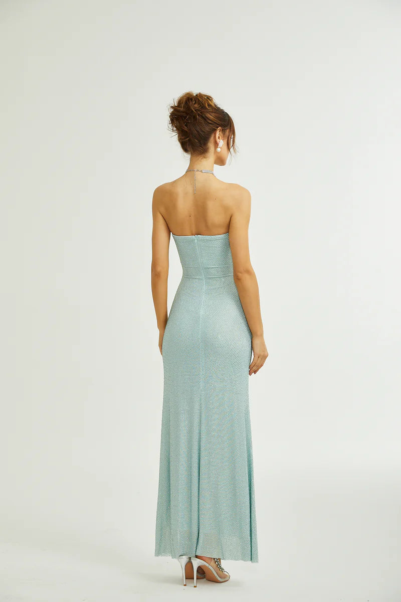 Sebille embellished bow-detail maxi dress