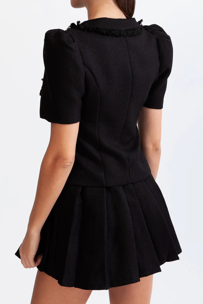 Tweed Co-Ord with bronze buttons - Black