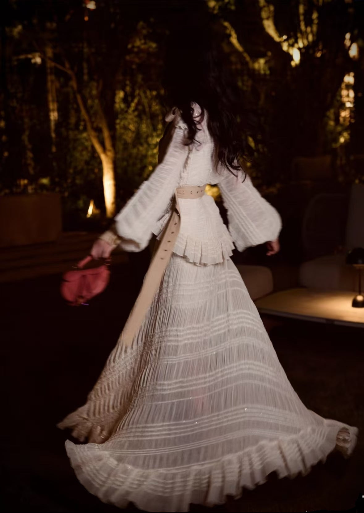 Lace Stitching High-end Waist Jacket dress