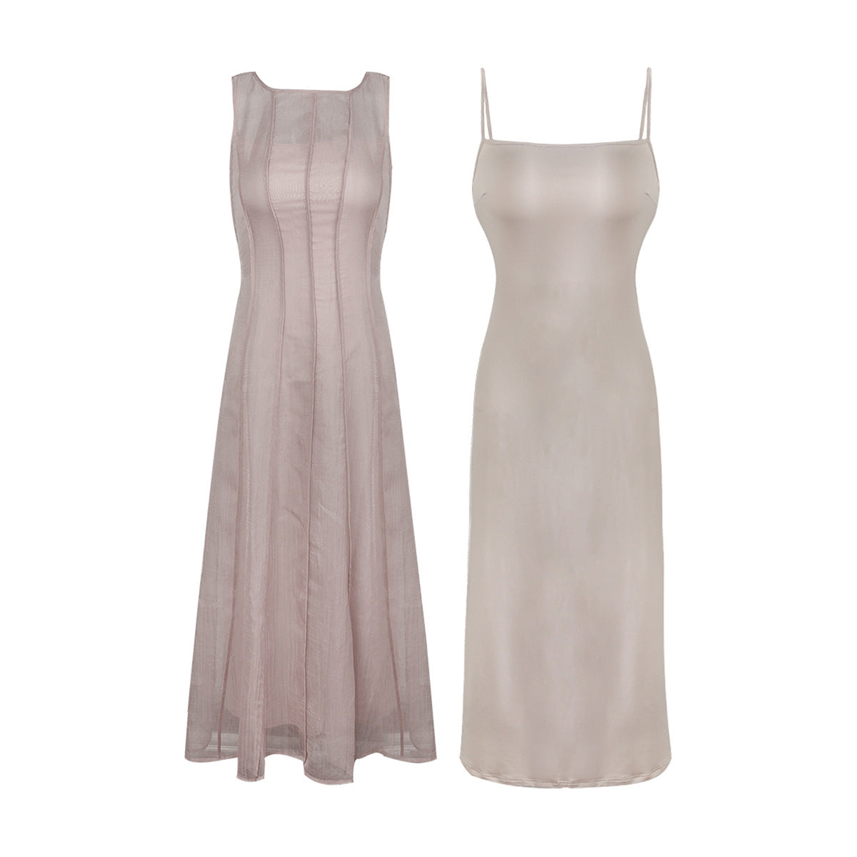 Gauze   maxi   two set  dress