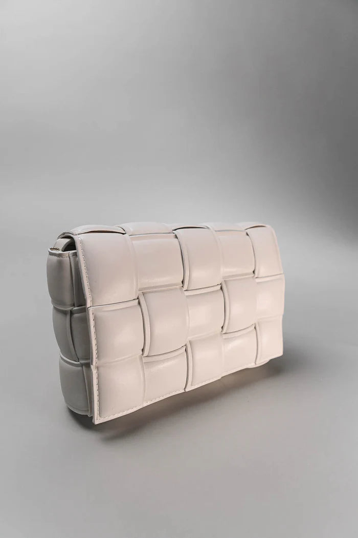 Geometrical bag with shoulder strap