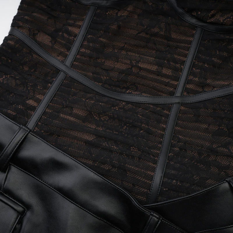 Cerys black mesh mini dress