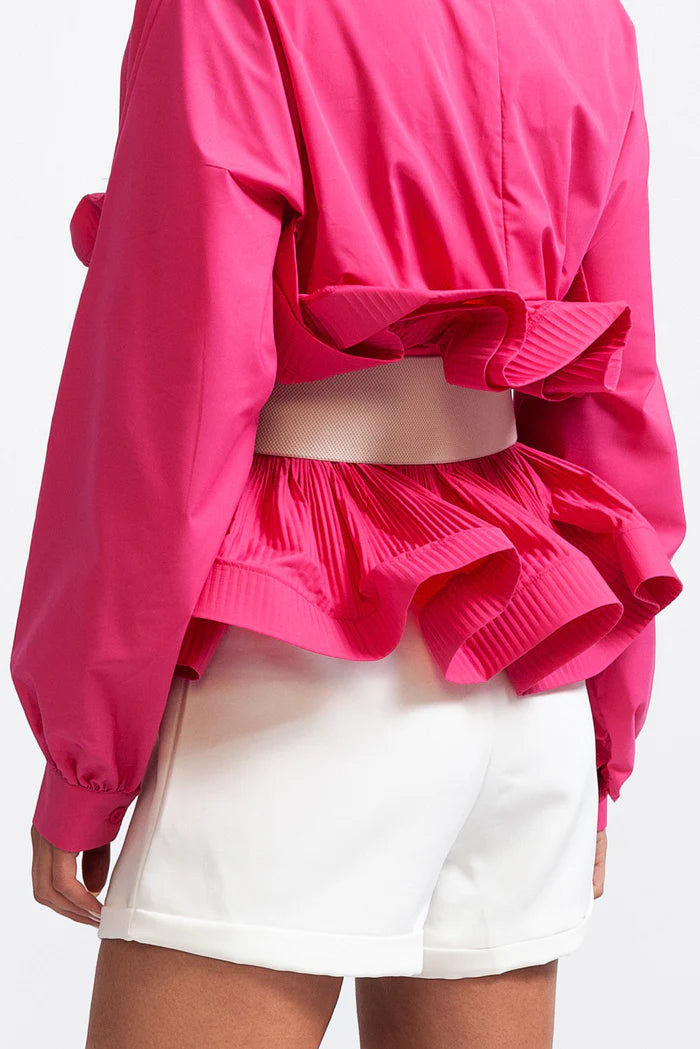 Ruffle Shirt with Massive Belt