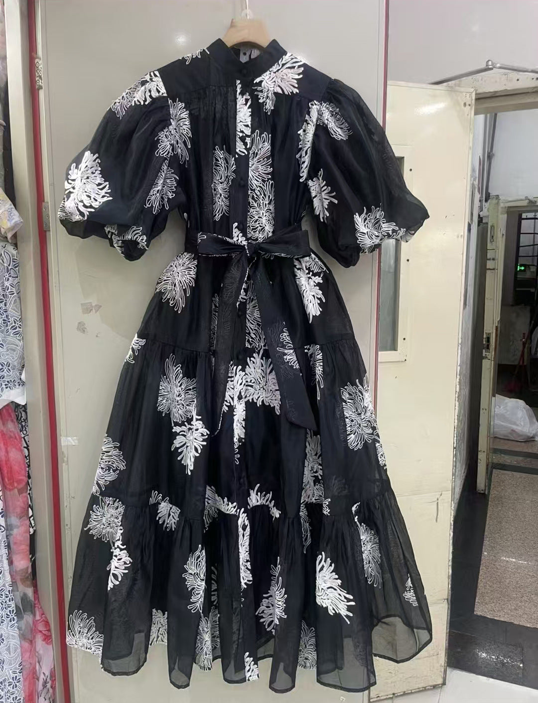 Retro Embroidered Flowers Loose dress