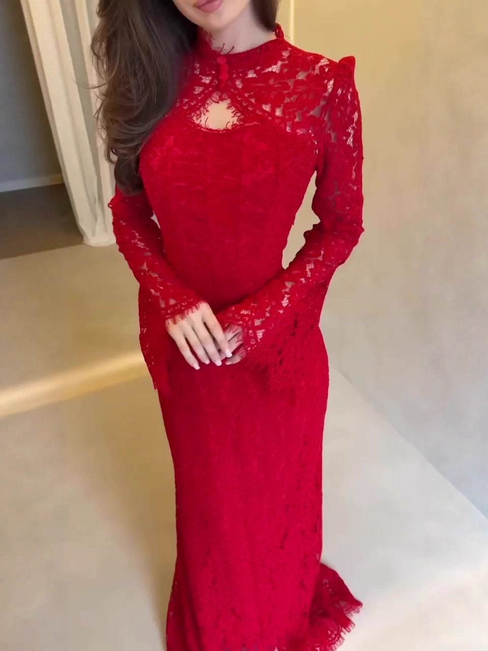 Luxury Lace   maxi  Dress