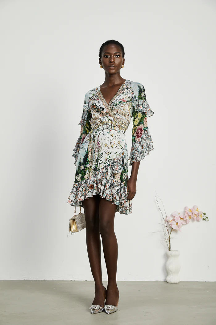 Kalena Ruffled Wrap Mini Robe