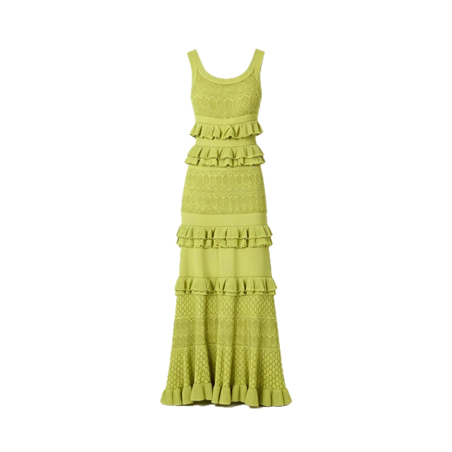 Inner Ruffled Hollow-Out Sleeveless Dress