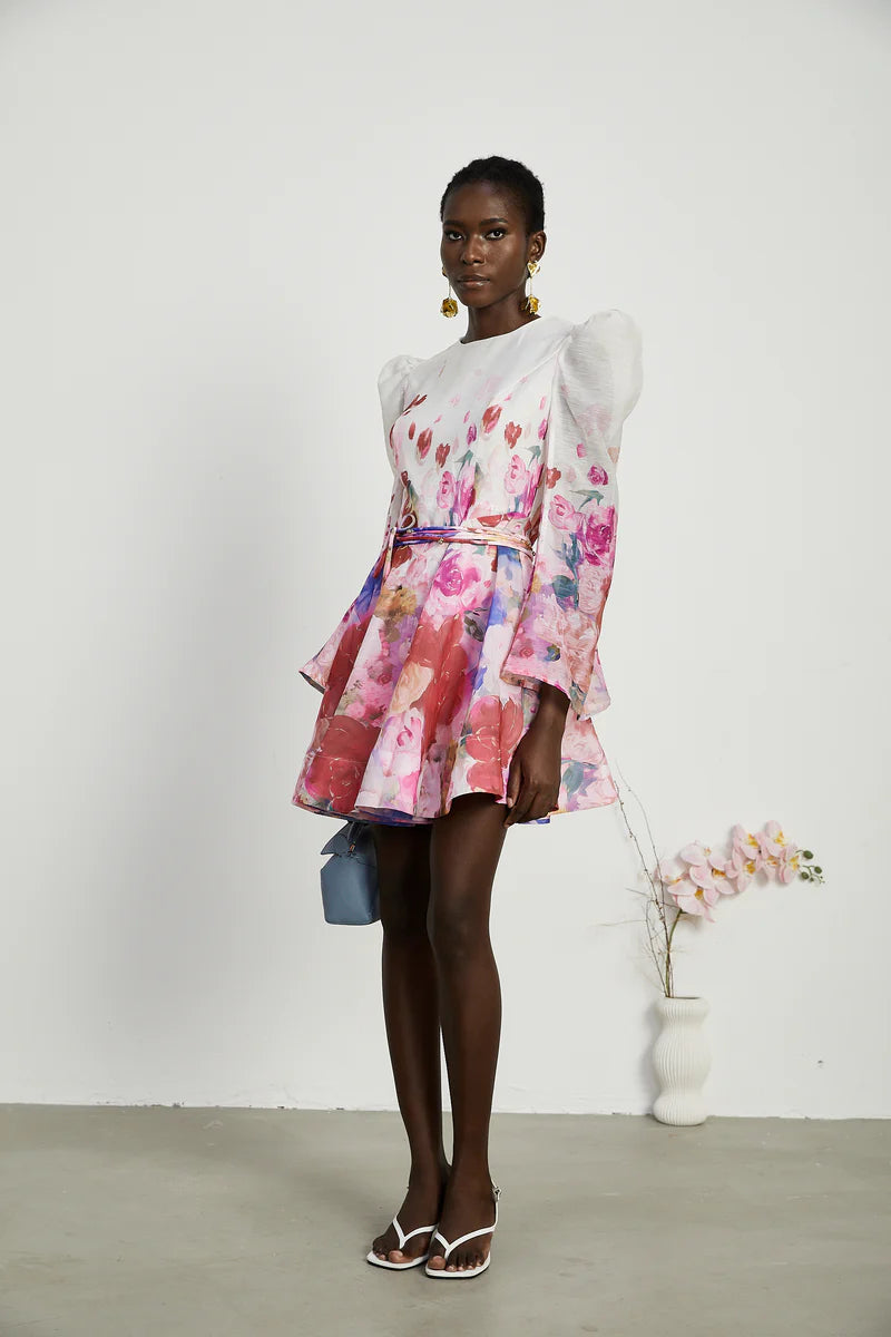 Marjolaine à imprimé floral mini robe