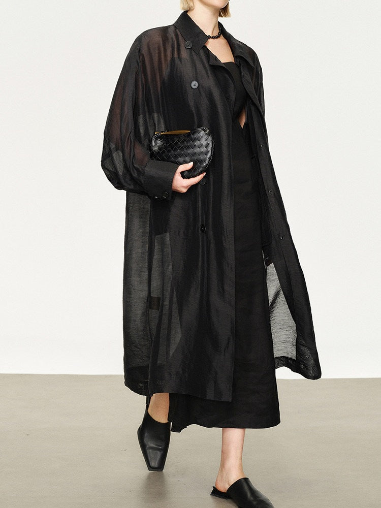 Tencel linen mid-length  jacket