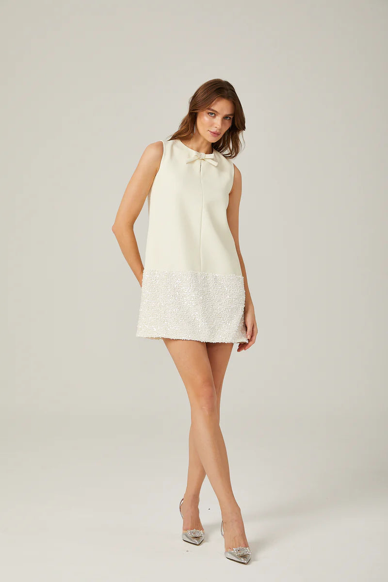 Aïda Mini robe à paillettes sans manches