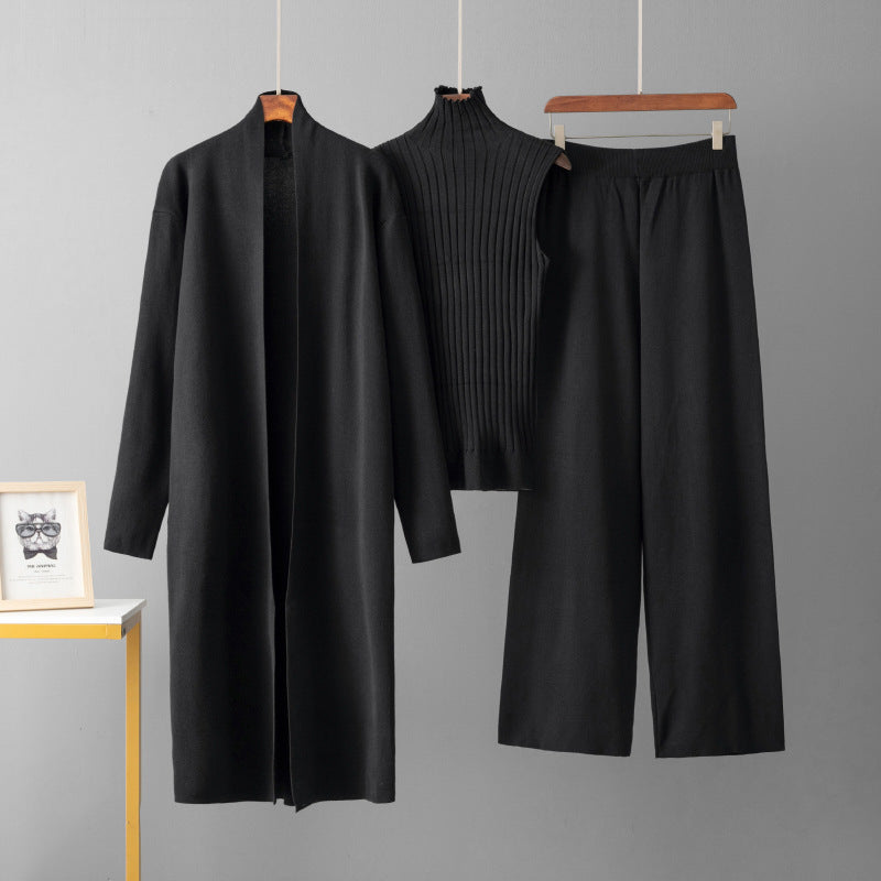 Shawl jacket  + trousers three-piece set