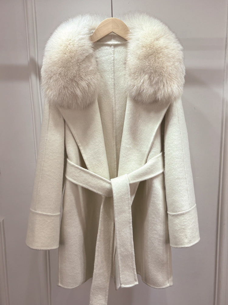 Cuff wool coat