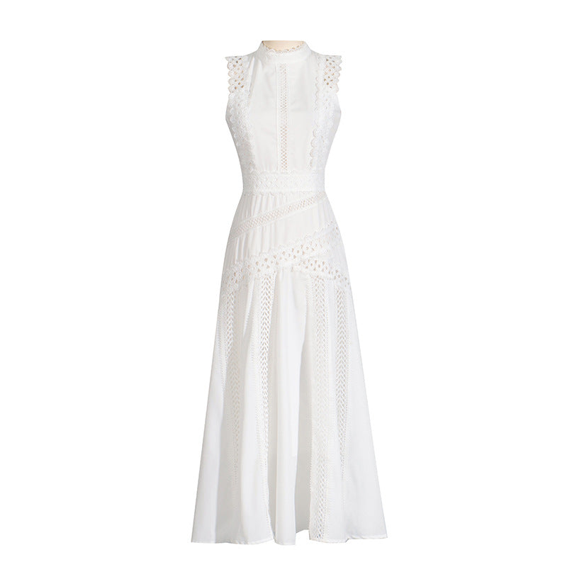 Lace spliced  dress
