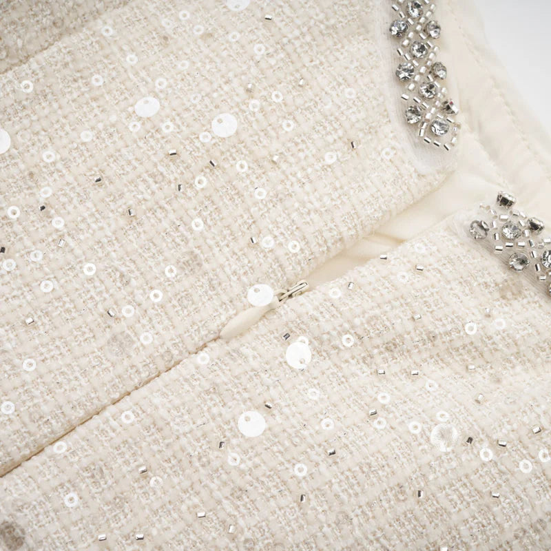 Minon à paillettes de manon bleu tweed