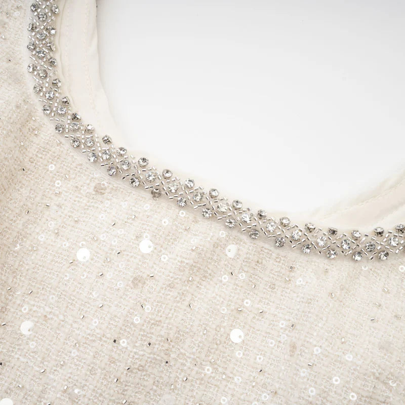 Minon à paillettes de manon bleu tweed
