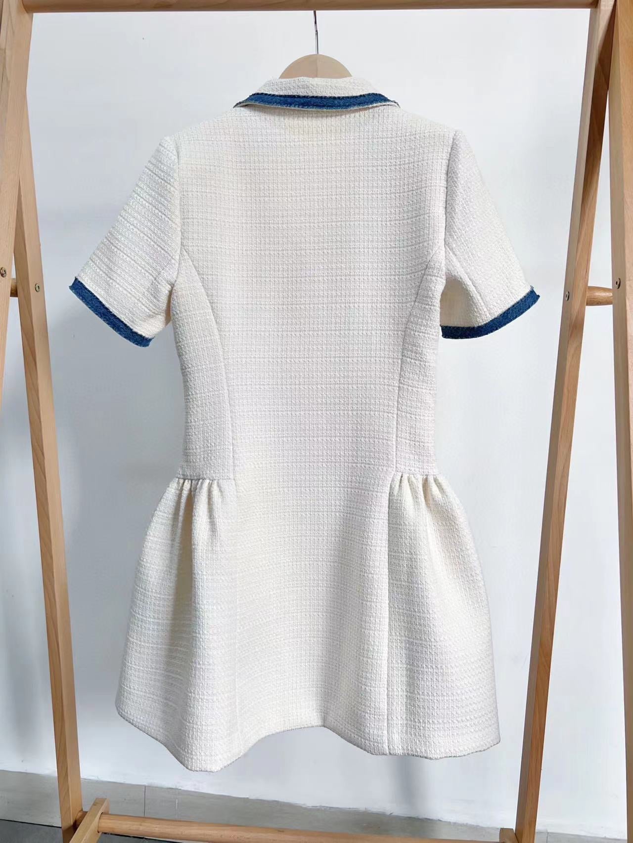 SANDROSeville double-breasted woven mini dress