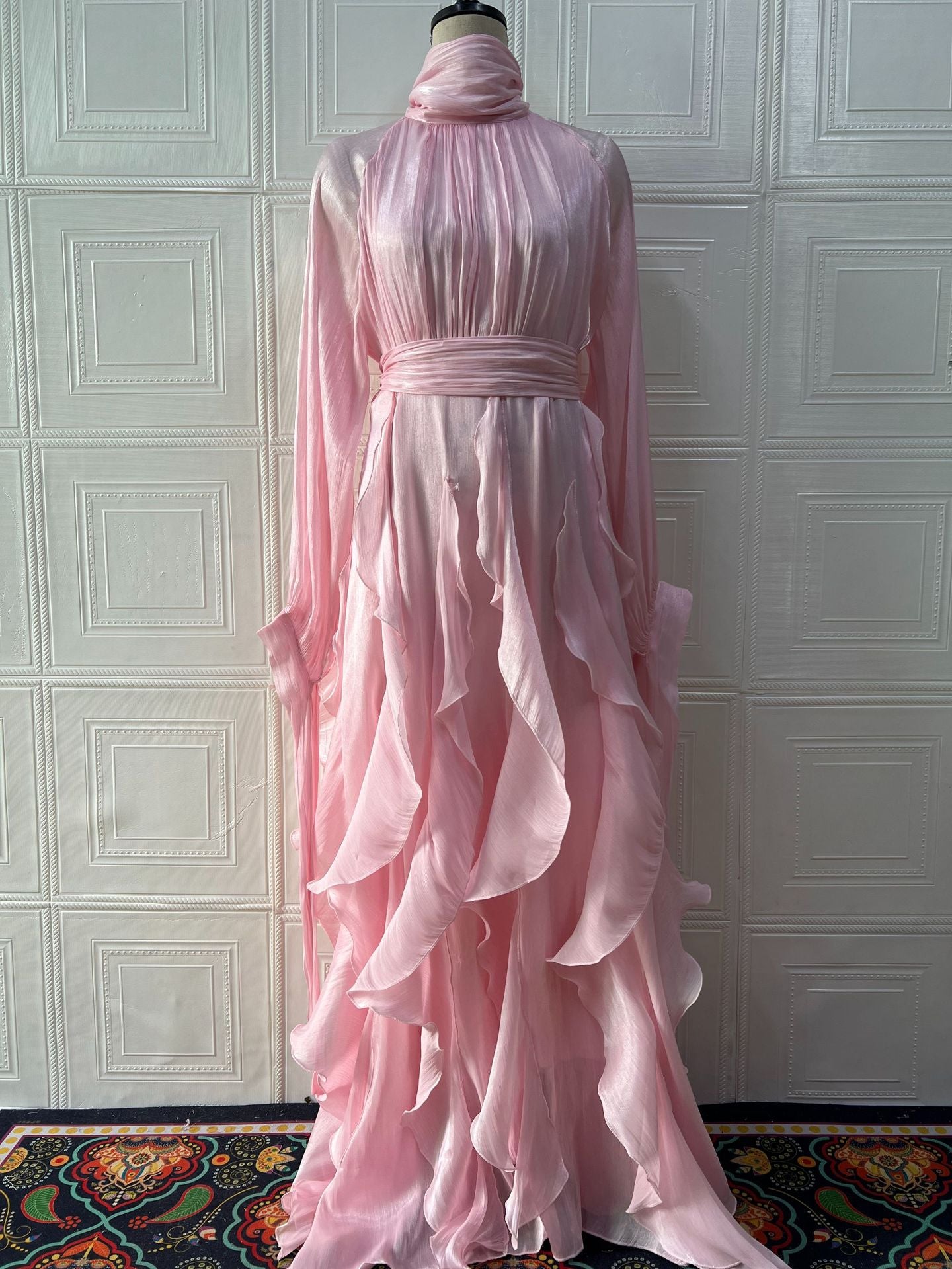 Ruffled slim dress new