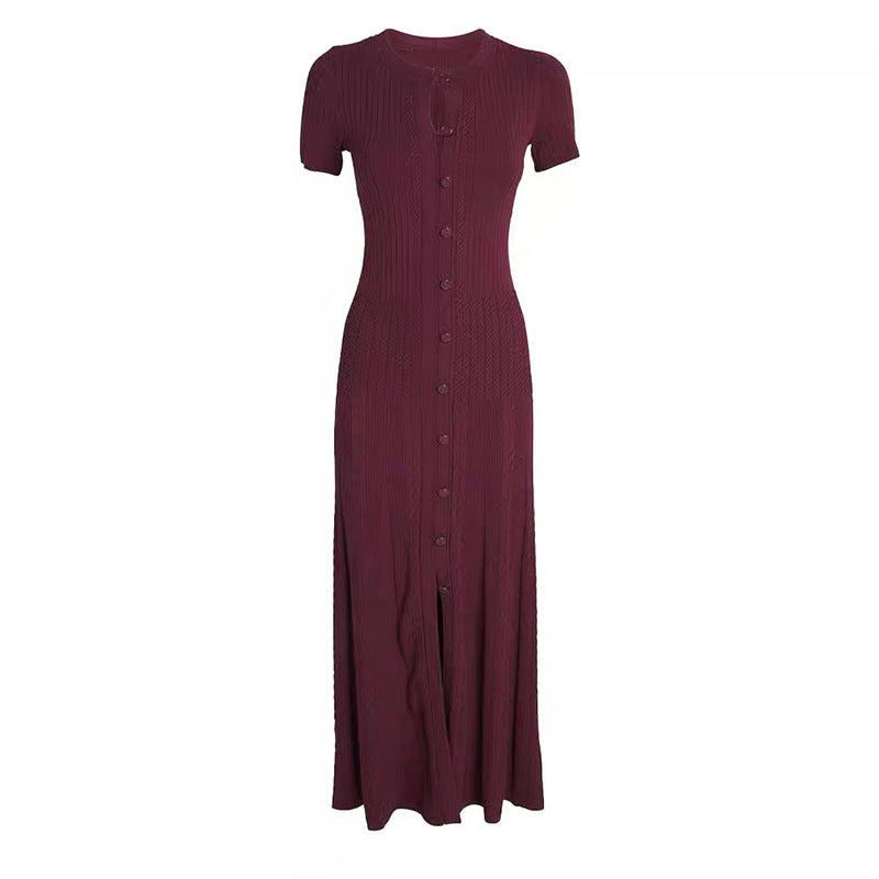 Merlot Knit Maxi Dress