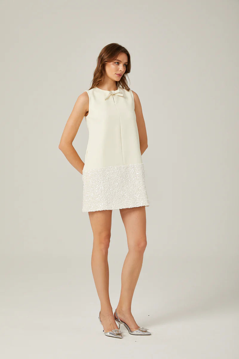 Aïda Mini robe à paillettes sans manches