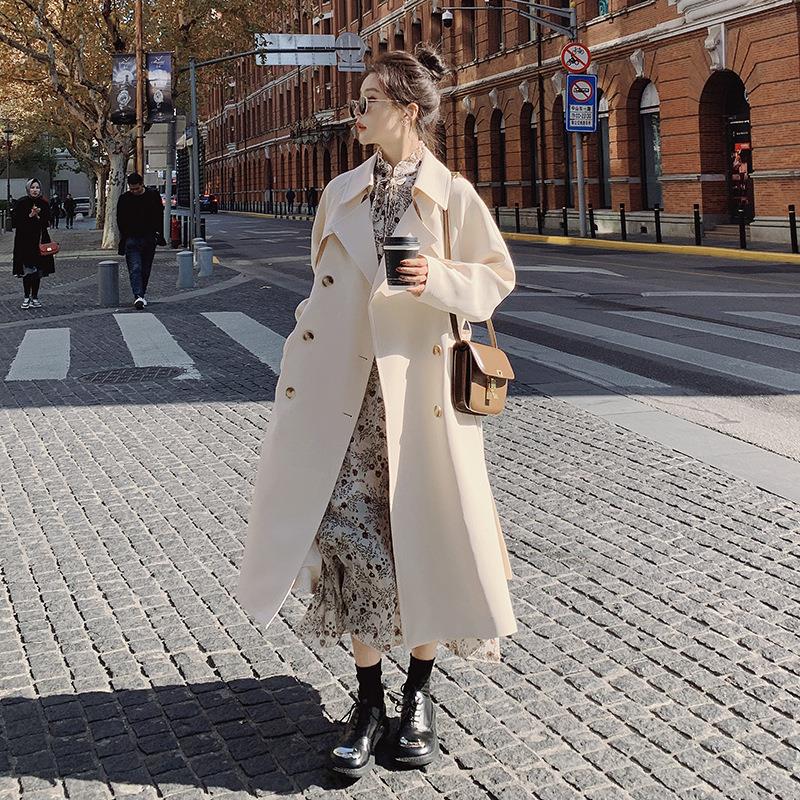 Casual loose Hepburn style coat